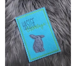 Stickdatei - Postkarte ITH Ostern "Hasige Ostertage" Hase